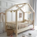 HouseBed Fence Natural παιδικό κρεβάτι Montessori (γρήγορη παράδοση) - Image 3