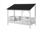 Housebed Κρεβάτι με Μαύρη Σκεπή 90X200 εκ.