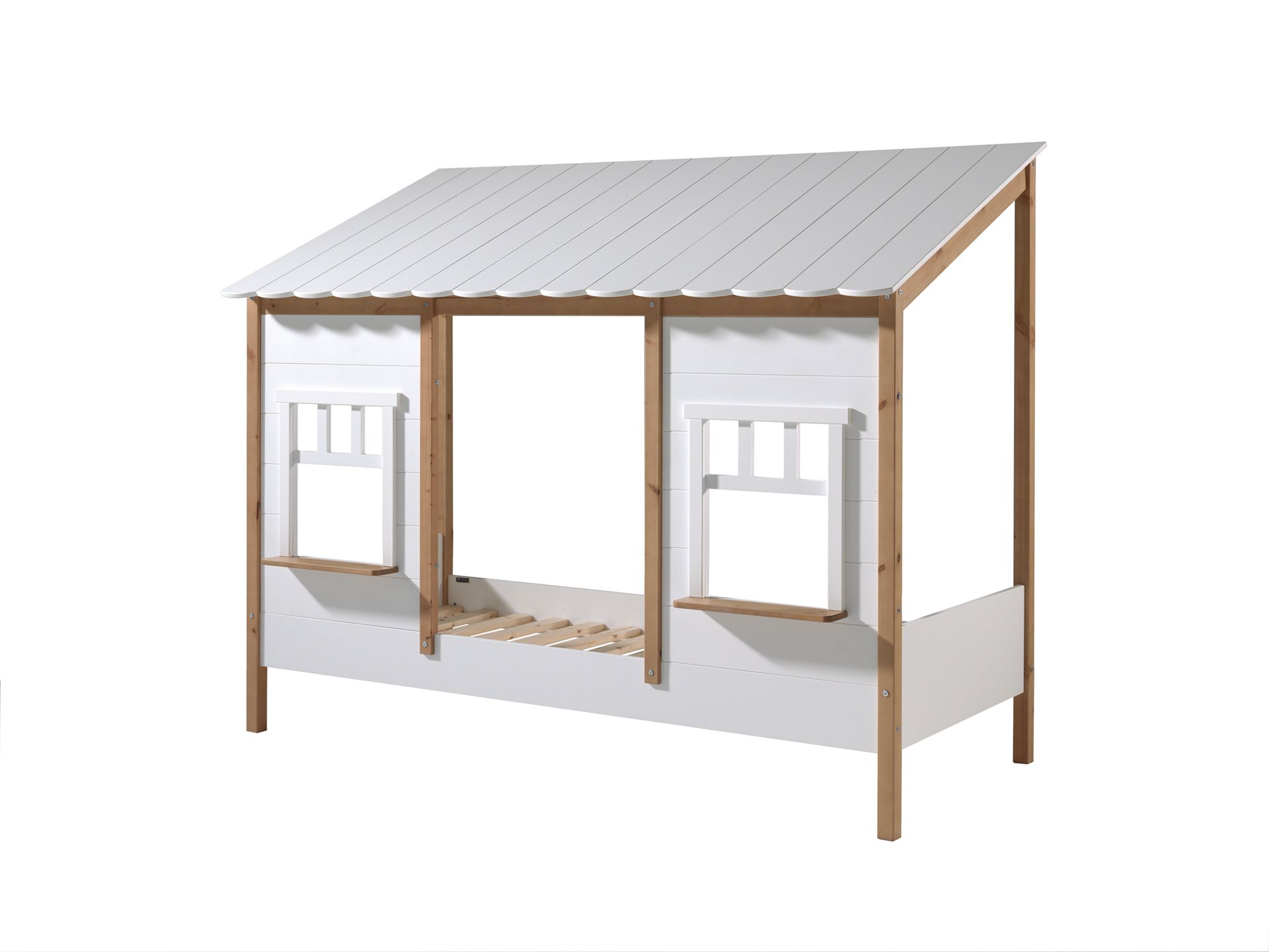 housebed Housebed Κρεβάτι Λευκό με παράθυρα 90X200 εκ. - Image 1