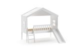 Housebed Υπερυψωμένο Κρεβάτι με σκάλα και τσουλήθρα  90X200 εκ.