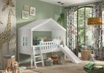 Housebed Υπερυψωμένο Κρεβάτι με σκάλα και τσουλήθρα  90X200 εκ. - Image 3