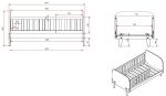 Λευκό Κρεβάτι Kiddy για νήπια 70X140 εκ. - Image 3