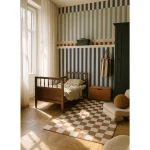 Ταπετσαρία Stripes Happy Navy Blue- Mint - Image 3