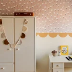 Ταπετσαρία Simple Daisies on powder pink - Image 2