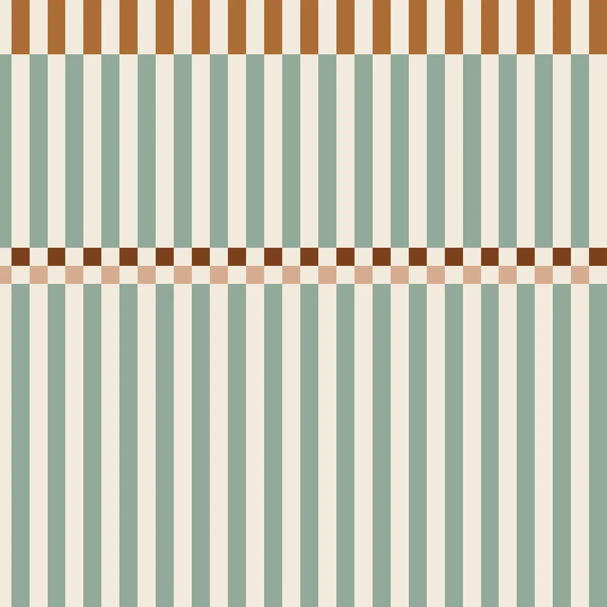 green Ταπετσαρία Stripes happy green and cherry - Image 1