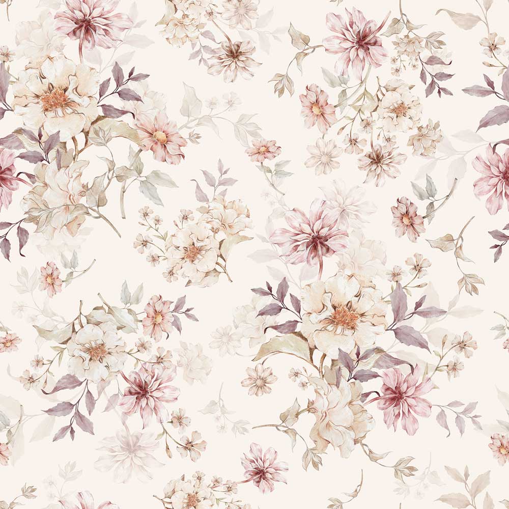 violet Ταπετσαρία Flowers with violet - Image 1