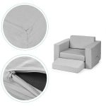 Παιδική Πολυθρόνα DIY πτυσσόμενη Γκρι - Image 6