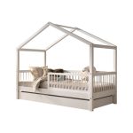 Λευκό Κρεββάτι Cabin Bed Forrest από Φυσικό Ξύλο Οξιά 200×90 (Χωρίς σκεπή) - Image 3