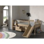 Housebed Forrest με τσουλήθρα από Φυσικό Ξύλο Δρυς 200×90 (Αποσπώμενη σκεπή) - Image 5