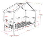 Παιδικό κρεβάτι Cabin Bed Forrest 90X200 εκ. Μασίφ Δρυς - Image 3