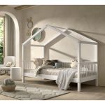 Λευκό Κρεββάτι Cabin Bed Forrest από Φυσικό Ξύλο Οξιά 200×90 (Χωρίς σκεπή) - Image 5