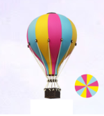 Super Balloon Κίτρινο-Τυρκουάζ -Ροζ