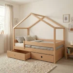 Dreamy Housebed Κρεβάτι σπιτάκι από μασίφ οξιά με αφαιρούμενη σκεπή - Image 8