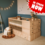 Παιδικό κρεβάτι με συρτάρι Compact 3 σε 1 Oak - Stock