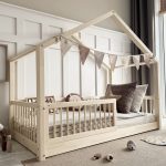 HouseBed Alto παιδικό κρεβάτι με στρογγυλό κάγκελο